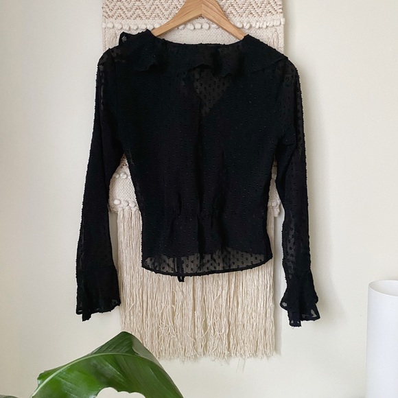 NWT Ruffle Wrap Blouse - Picture 7 of 11